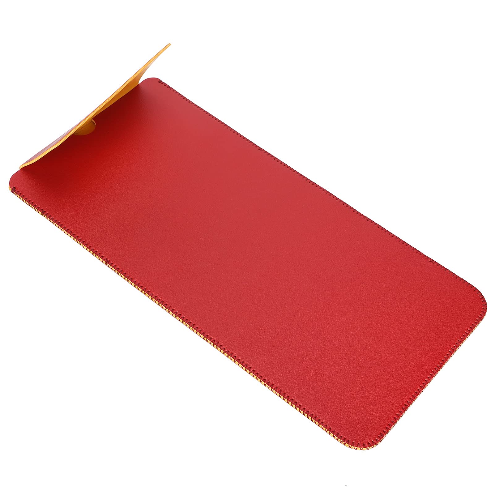 Keyboard Case, Thin Portable Faux Leather Dustproof Waterproof Shockproof Keyboard Carrying Bag Storage Case Inner Protection Cover, for Logitech K380(Red+yellow)