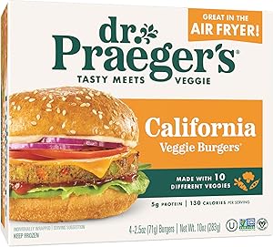 Dr. Praeger's, Frozen California Veggie Burgers, 2.5 Ounce, 4 Count