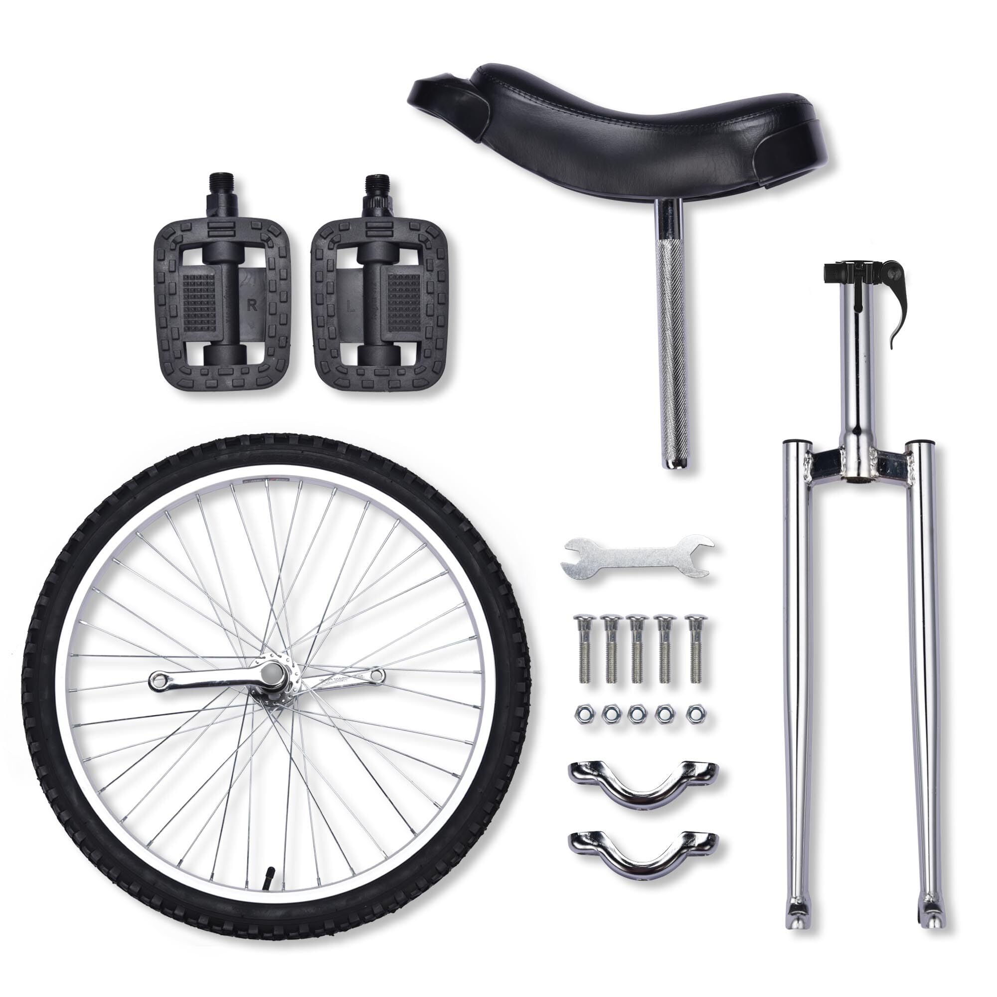 AW 16/18/20/24 Inch Wheel Outdoor Unicycle Adjustable Seat Exercise Bicycle Fit Adults Kids Outdoor Sports Fitness Exercise, for Choice