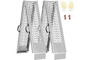 VEVOR Steel Ramps, 1000 lbs, 2Pcs Heavy-Duty Ramps with Wider Ramp Surface, Universal Stable Loading Ramp with Handles, Fit f