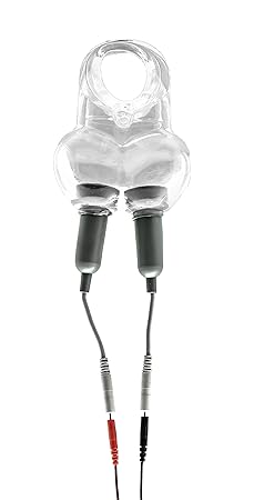 SACK SHOCKER ESTIM Hodenbeutel mit Penisring by DR. ELECTRO, für kribbelnde Elektrostimulation, transparent