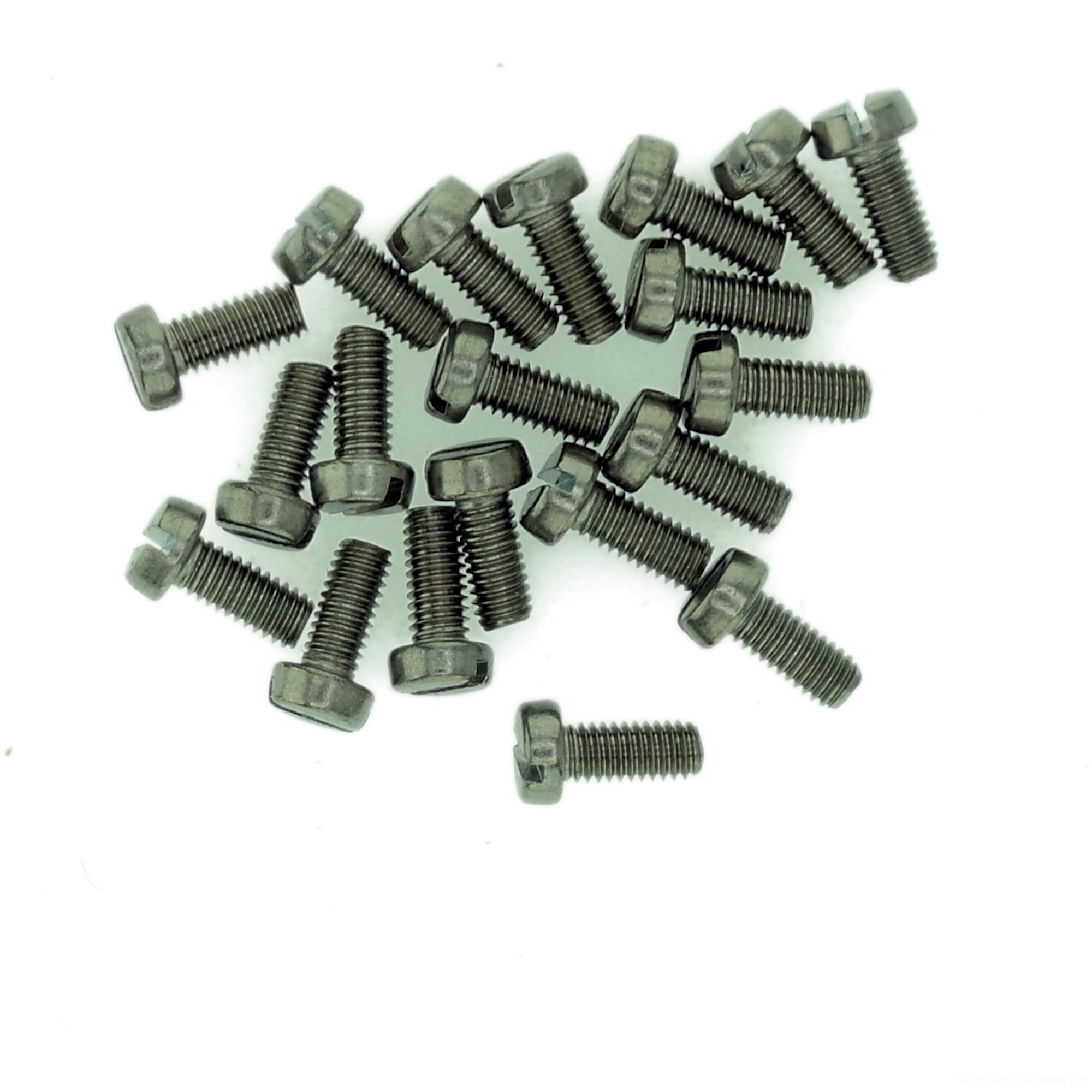 M1.6 (1.6mm x 3mm) Slot Cheese Machine Screw (Bolt) - Stainless Steel (A2) (Pack of 20)