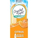 Crystal Light Citrus Naturally Flavored Powdered Drink Mix with Caffeine (10 ct On-the-Go-Packets)