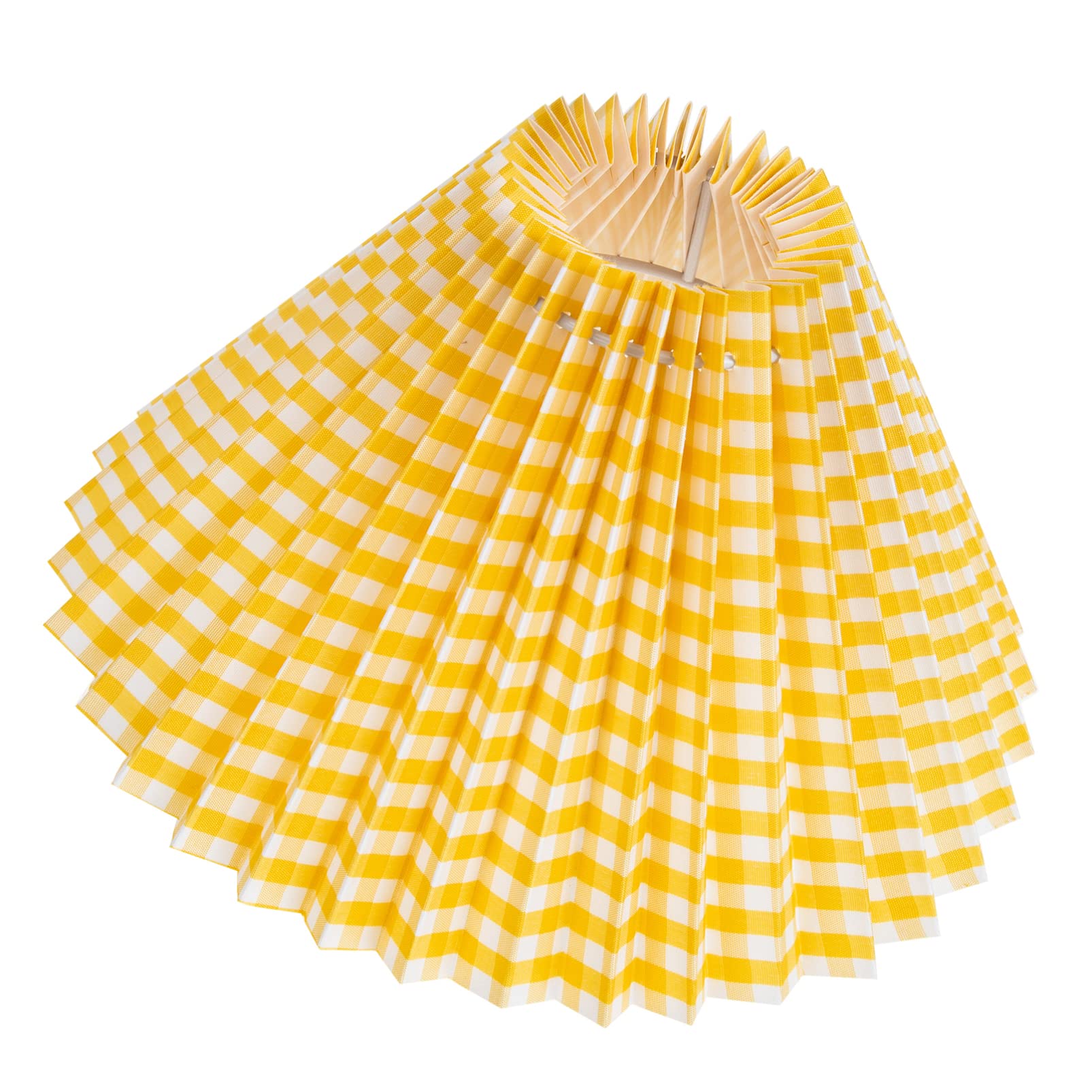 Nordic Unique Pleated Lamp Shade - Desk & Bedside Light Cover, Yellow Floor Lampshade for Home Living Room & Bedroom Decoration