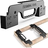 3 in 1 Metal Framing Tools,16 Inch on Center Framing Layout Tool,Cast Aluminum Framing Spacing Tool,Measurement Framing Jig for Walls,Roofs,Floors or Ladders