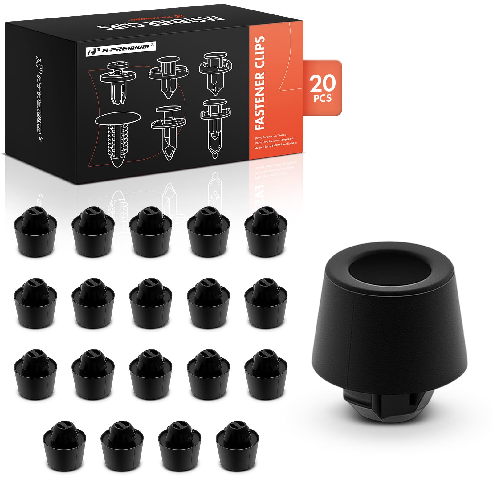 Photo 1 of A-Premium Rubber Front Door Panel Shell Bumper Retainer Clips Push Pin Fasteners Compatible with Toyota Lexus Scion - Camry, RAV4, Sequoia, Tundra, Tacoma, Avalon, xB, tC & More, 20 PCS (2.11 oz)