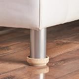 Medipaq Felt Castor Cups 4 Large 60mm Light Wood Grain Furniture Feet view 9
