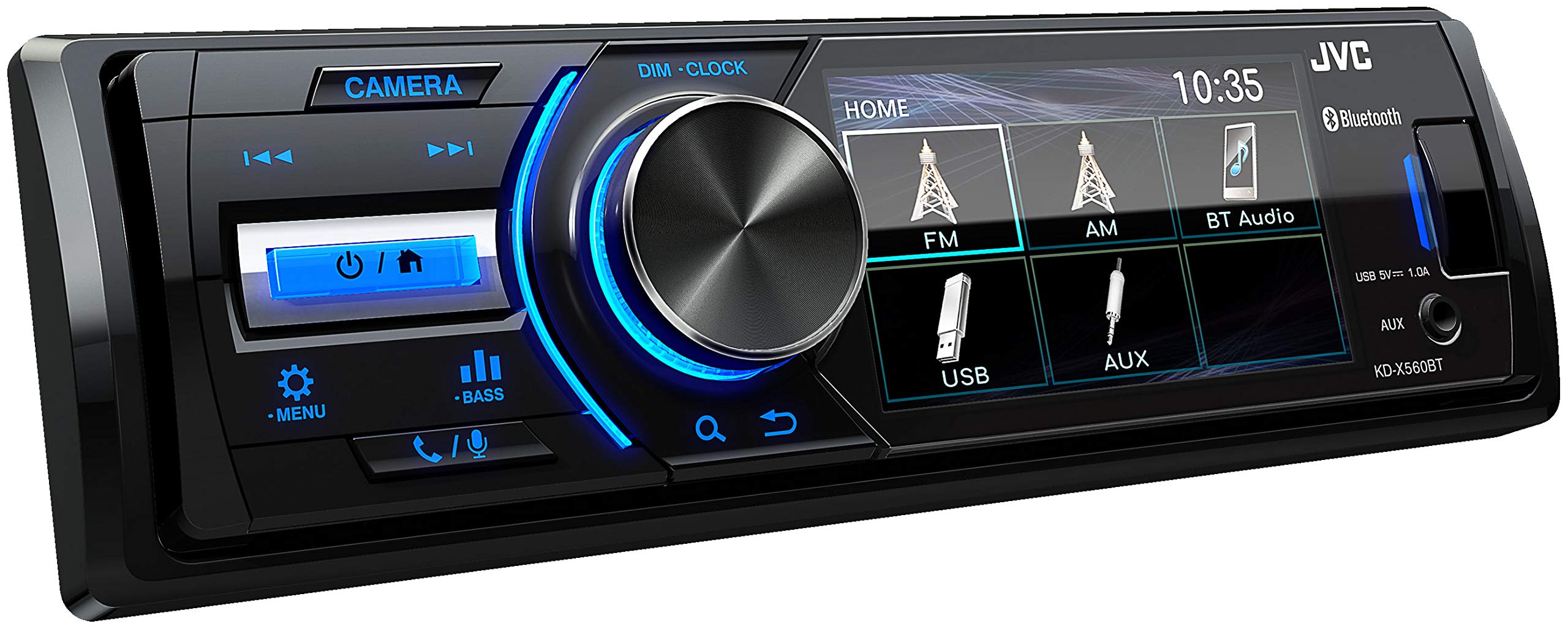 JVC KD-X560BT Premium Mechless Tuner, Car Radio, With 3" Screen, Bluetooth, USB Input, AUX, Rear Camera Input