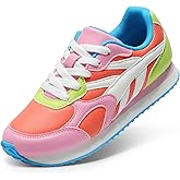 DREAM PAIRS Girls Sneakers Lace-up Tennis Running Casual Footwear LilLegends Lightweight Classic Walking Shoes for Little/Big Kid