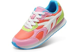 DREAM PAIRS Girls Sneakers Lace-up Tennis Running Casual LilLegends Lightweight Classic Walking Shoes for Little/Big Kid