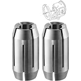 Dreyoo 2 Pack 5/32" Collets Compatible with Drywall Cut-Out Tools, Silver | Collet Parts Compatible with DEWALT, for Spiral Saws, Drywall Cutout Tools and Tool Maintenance, Premium Alloy Steel