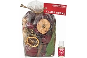 Claire Burke Decorative Potpourri & Fragrance Oil Set, Applejack & Peel Scent, 1 Count