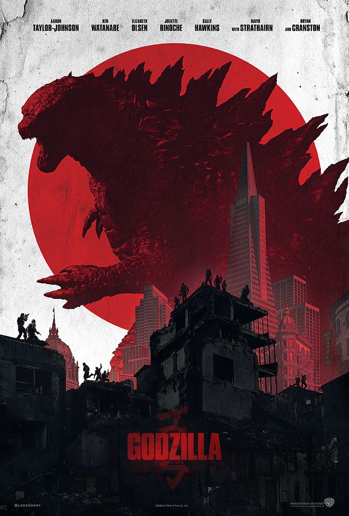 Godzilla (2014) Movie Poster - Size 24"x36" (60.96cm x 91.44cm)