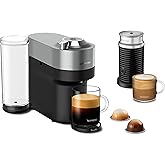 Nespresso Vertuo Pop+ Deluxe Coffee and Espresso Machine by Breville with Aeroccino Milk Frother - Titan