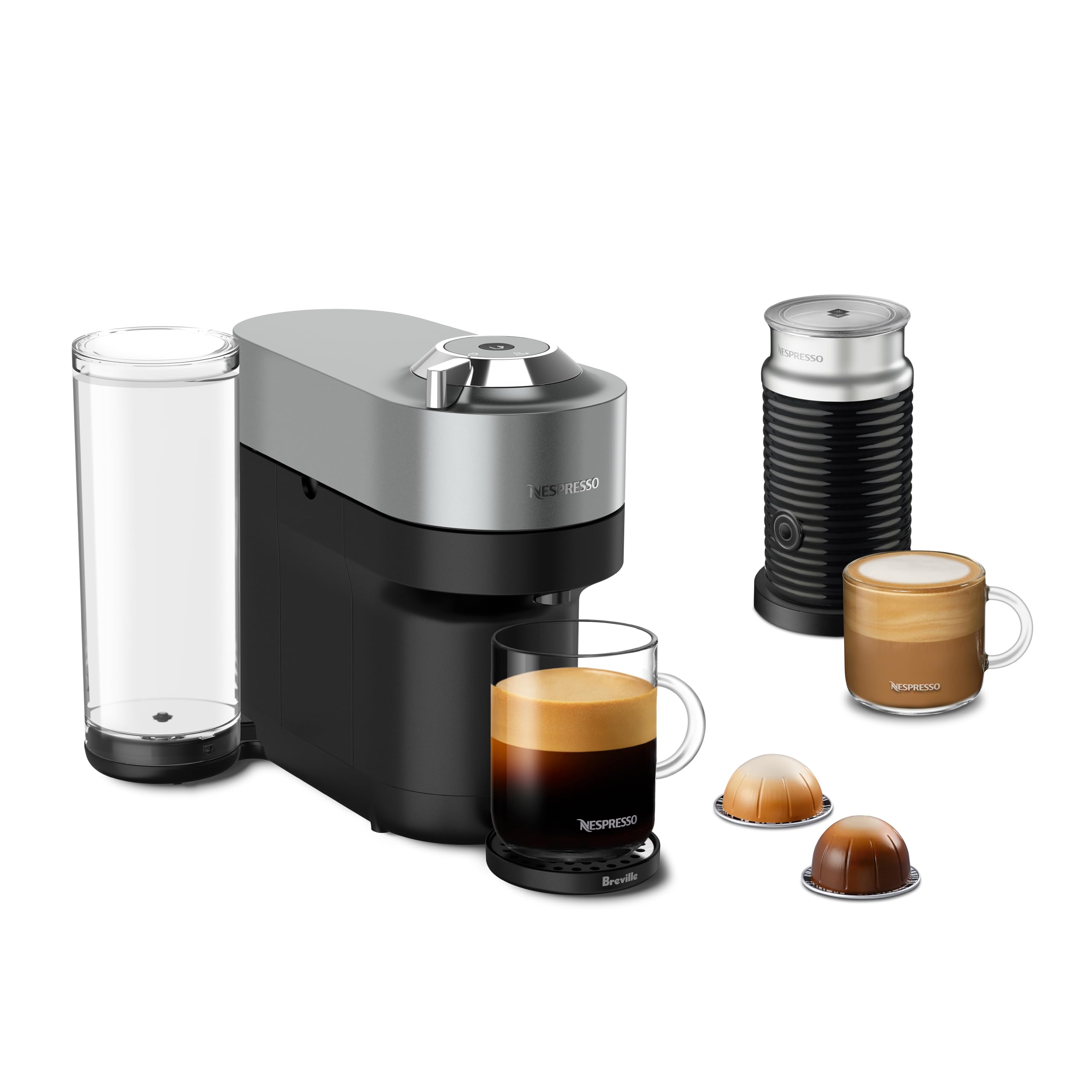 Photo 1 of Nespresso Vertuo Pop+ Deluxe Coffee and Espresso Maker by Breville with Milk Frother, Titan