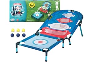 Chuckle & Roar - Family Hop Shot - Outdoor Active Family Game - Dexterity On The Go Challenge - Great for Preschoolers - Ages 3 and Up