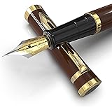 Wordsworth & Black Fountain Pen Set, Medium Nib, Includes 6 Ink Cartridges and Ink Refill Converter, Gift Case, Journaling, C