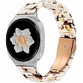 Wearlizer Resin Bands Compatible with Samsung Galaxy Watch 8 Band 40mm 44mm/Galaxy Watch 8 Classic 46mm, Dressy Lightweight Bracelet Strap Accessories for Galaxy Watch8 Women Men