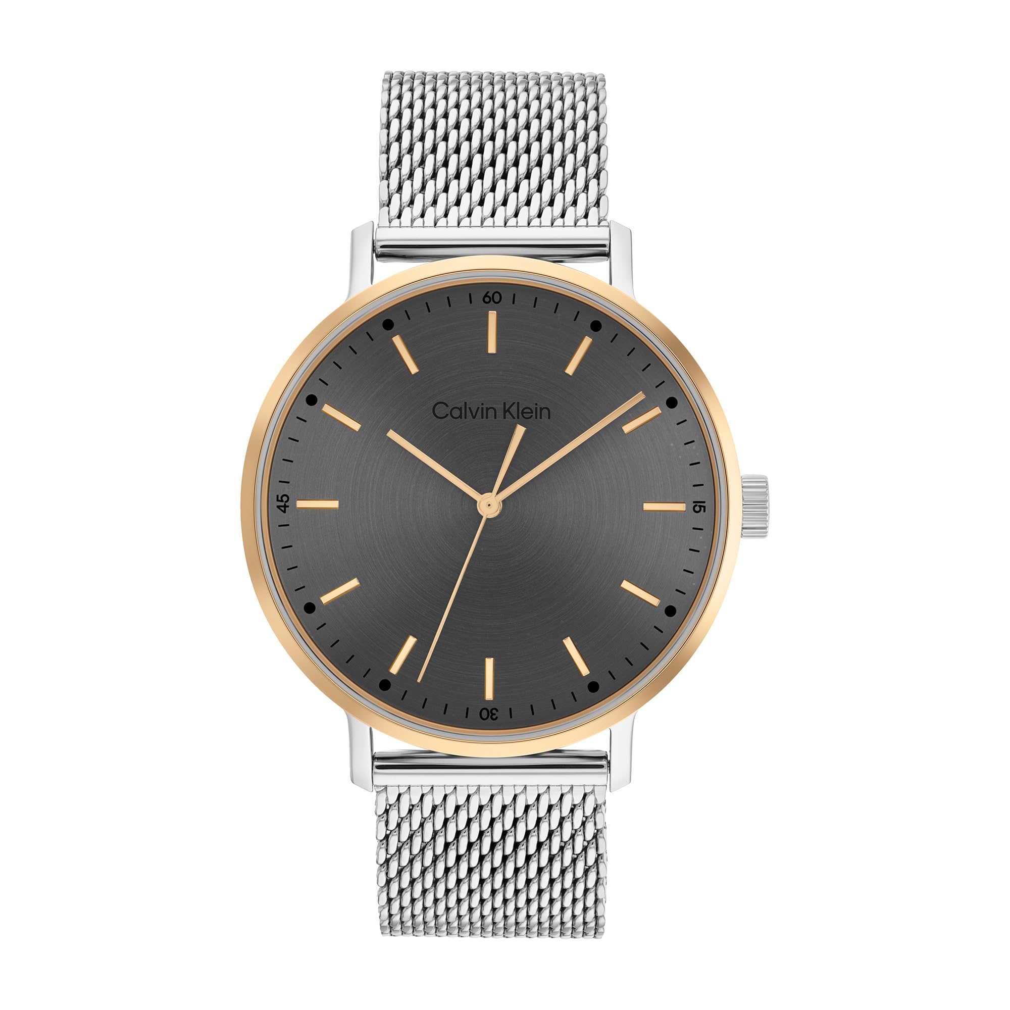 Calvin Klein Analogue Quartz Watch for Men Modern MESH Collection with Silver Stainless Steel Mesh Bracelet - 25200047