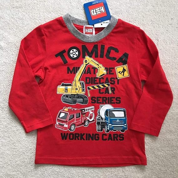Amazon Co Jp トミカ はたらくくるまプリント 長袖tシャツ ロンt ベビー 90 男の子 服 ファッション小物