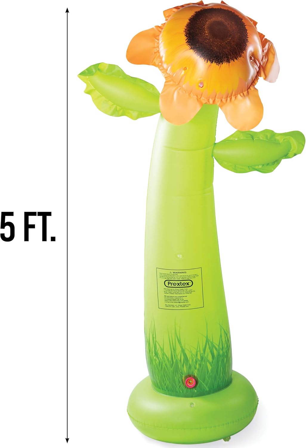 Prextex 5 Ft. Inflatable Water Sprinkler Sunflower Sprinkler Water Toy Fun Outdoor Water Activity for Toddlers and Kids: Toys & Games