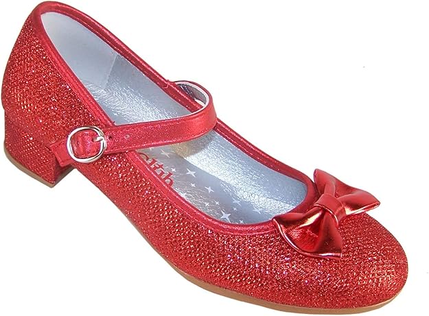 red glitter mary jane shoes