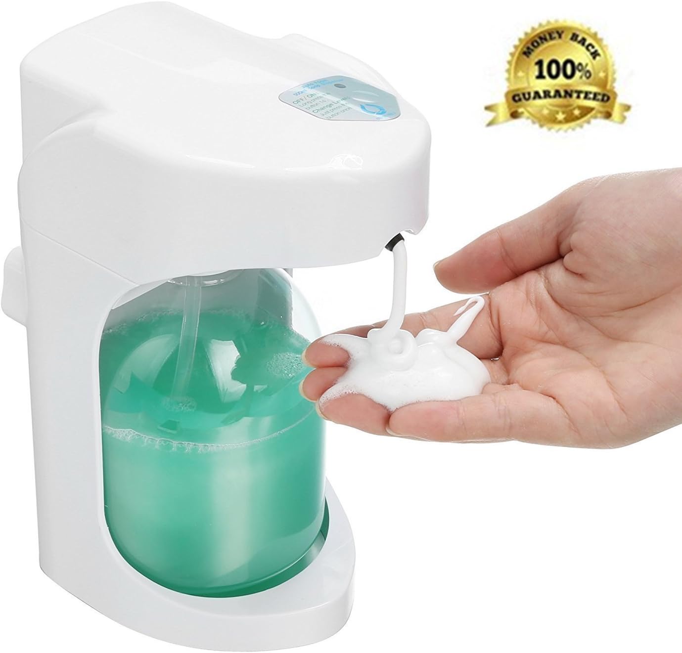 Aprday Automatic Foam Soap Dispenser Hand Touchless Countertop Wall Mounted Activation With Adjustable Foam Controls 500ML Capacity For Kitchen and Bathroom
