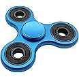 Fidget Spinners Toy Ultra Durable Stainless Steel Bearings High Speed 3-6 Min Spins Metal Material Hand Spinner ADHD Focus Anxiety Toys Stress Relief Reducer Fidget Spinner for Kids Adults Blue