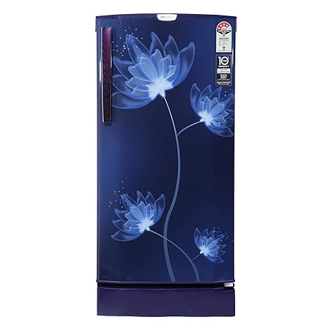 Godrej 190 L 4 Star Inverter Direct-Cool Single Door Refrigerator (RD 1904 PTDI 43 GL BL, Glass Blue)