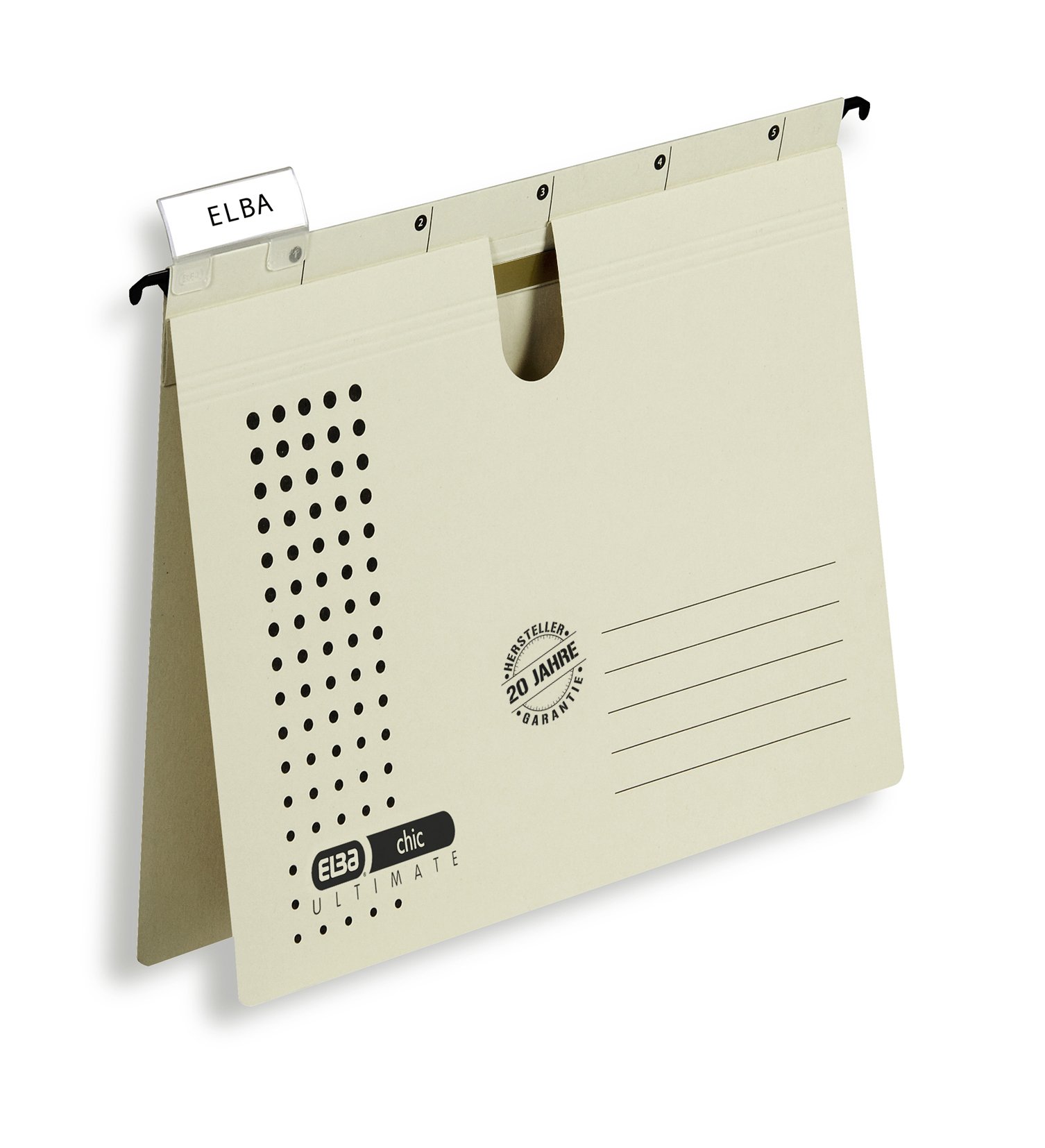 Elba Chic Ultimate 85741AZ Suspension File Folder Thumb Hole Loose Leaf System Pack of 25 Anthracite Suspension File Chic Ultimate®, Commercial Filing Chamois — image 1