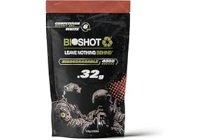 Bioshot Biodegradable Airsoft BBS - .32g Super Slick Polish - Seamless Competition Match Grade for All 6mm Airsoft Guns and Accessories (4000 Rounds, White) by Bioshot