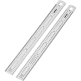 Mr. Pen- Machinist Ruler, 6 Inch, 2 Pack, Stainless Steel with Inch & mm Graduations, Precision Ruler