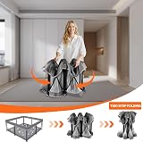 Colpart Foldable Playpen with Mat 50x50 in Grey Portable Safe Baby Yard view 3