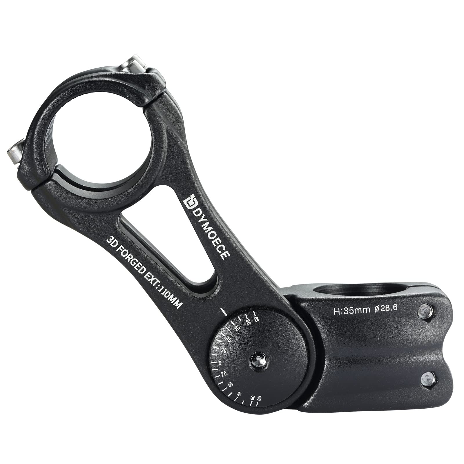 Photo 1 of D Dymoece Bike Stem 0-70 Degree 31.8mm Bicycle Stem Extender Riser Adjustable for MTB Mountain Bike Road Bike BMX 90mm 110mm 145mm