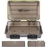 RUNCL Fishing Tackle Box, Waterproof Tray for Jigs Lures, Thicker Floating Tackle Utility Box with Adjustable Dividers, 3600/3700/Large 3700 Size