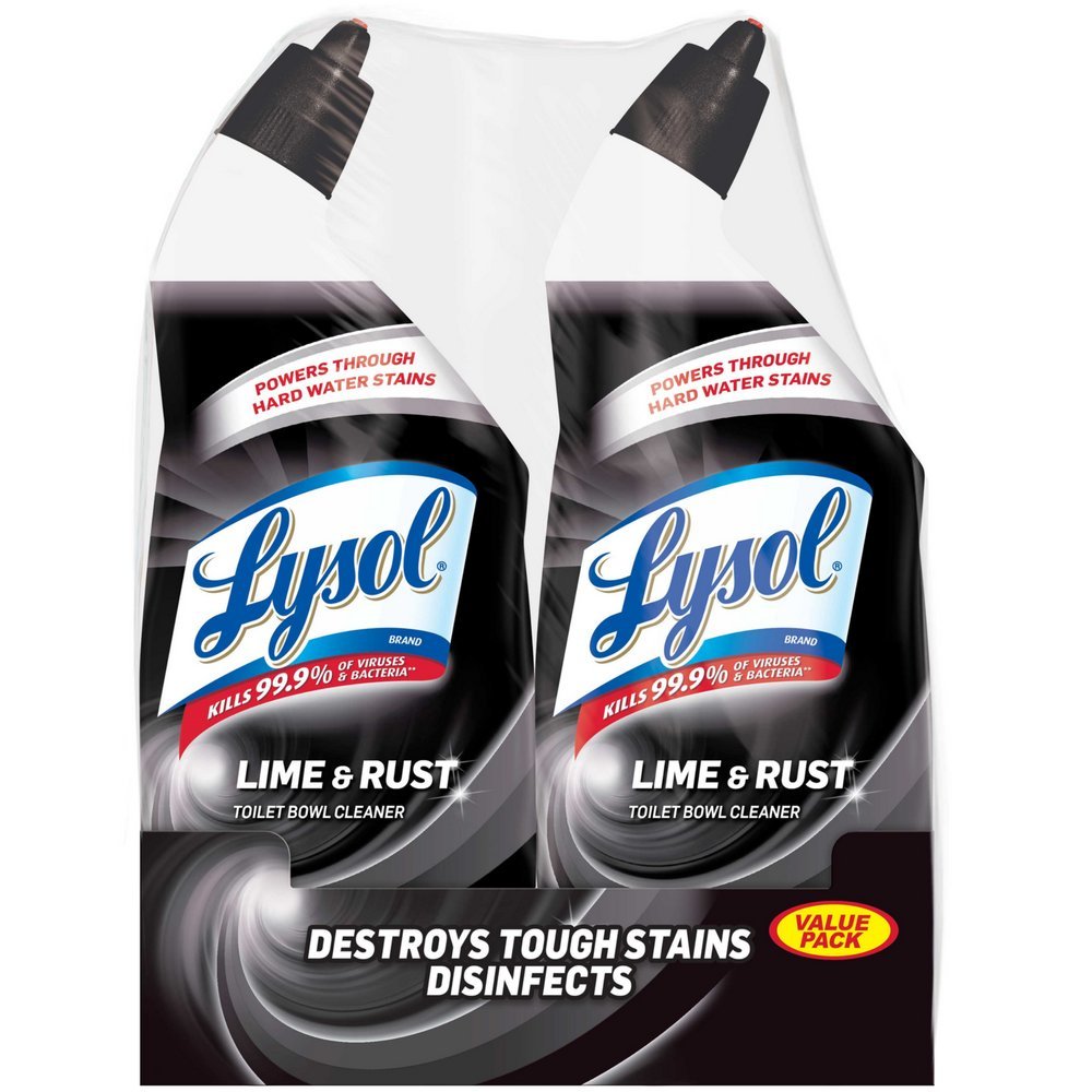 Lysol Lime & Rust Remover Toilet Bowl Cleaner, 48oz (2X24oz), 10X