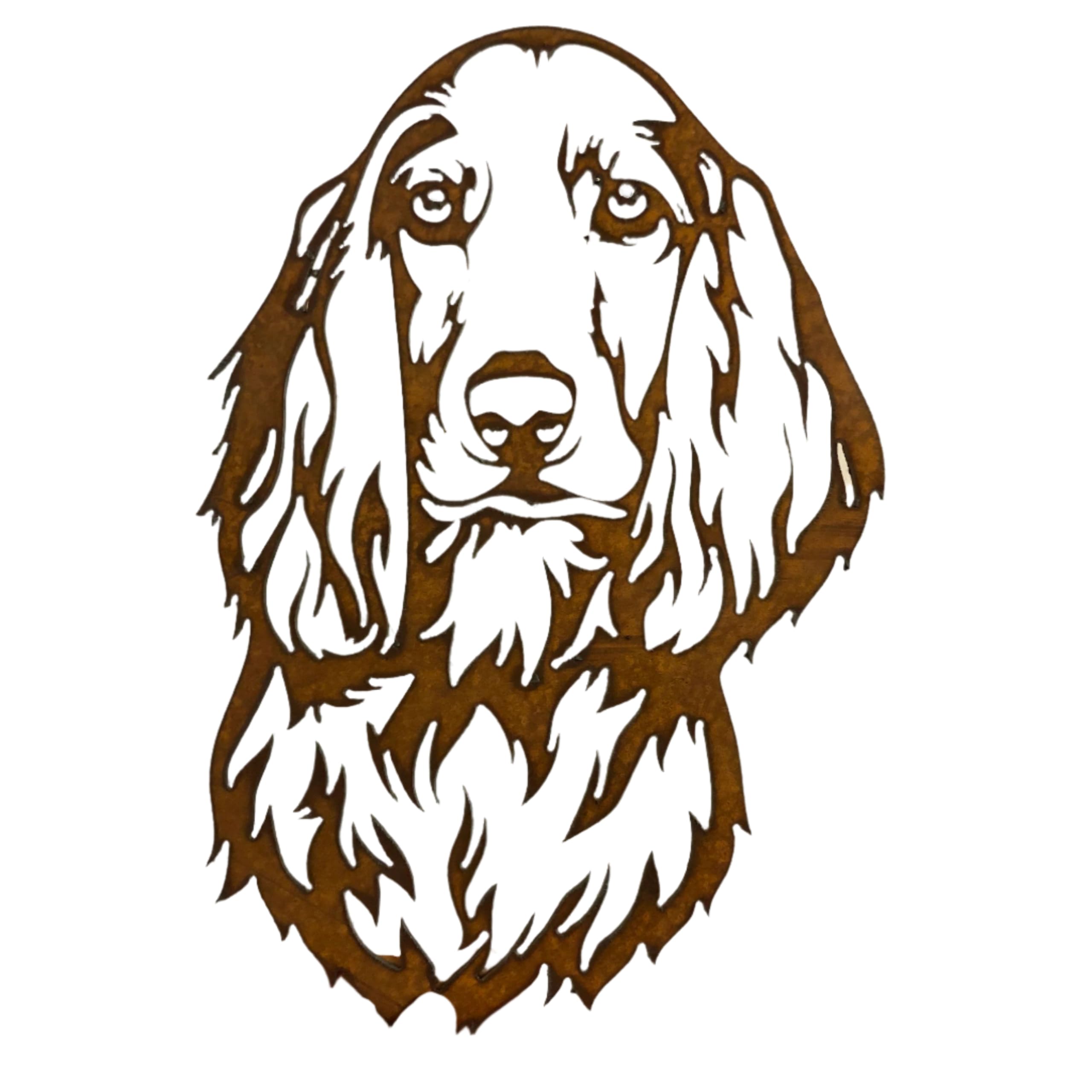 Image Industry Cocker Spaniel Dog Garden Art Sculpture/Garden Ornament/Rusty Metal Dog/Metal Garden Sculpture/Metal Art (Medium 250mm x 370mm)