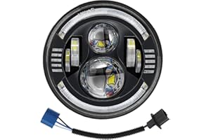 KXGTY 7 Inch Motorcycle LED Headlight DOT SAE Approved, Compatible with Harley Davidson Road King,Ultra Classic,Electra Glide,Heritage Softail,Fat Boy,Switchback,Tri,CVO,Ultra Limited,Street Glide