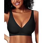 Deep V Wireless Jelly Bras for Women Push Up Bralette Seamless No Underwire Support T-Shirt Comfort Plunge Full Coverage
