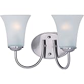 Maxim Logan-2 Light Modern Bath Vanity in Modern style-14 Inches Wide by 8.5 inches high-Satin Nickel Finish