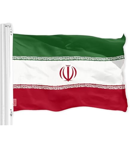 AZ FLAG - Iran Old Flag - 18'' x 12'' - 100% Polyester Former Iranian Small Banner with Two Cords - Fade Resistant - Vivid Colors - 18x12 in - 45x30 Cm