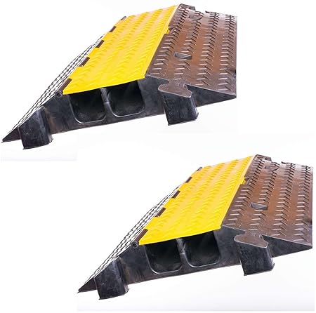 2 Kanal Feuerwehr / THW Kabelbrücke Schlauchschutz Schlauchbrücke 79,5 x 58 x 10,5 cm für PKW & LKW (2 Stück)