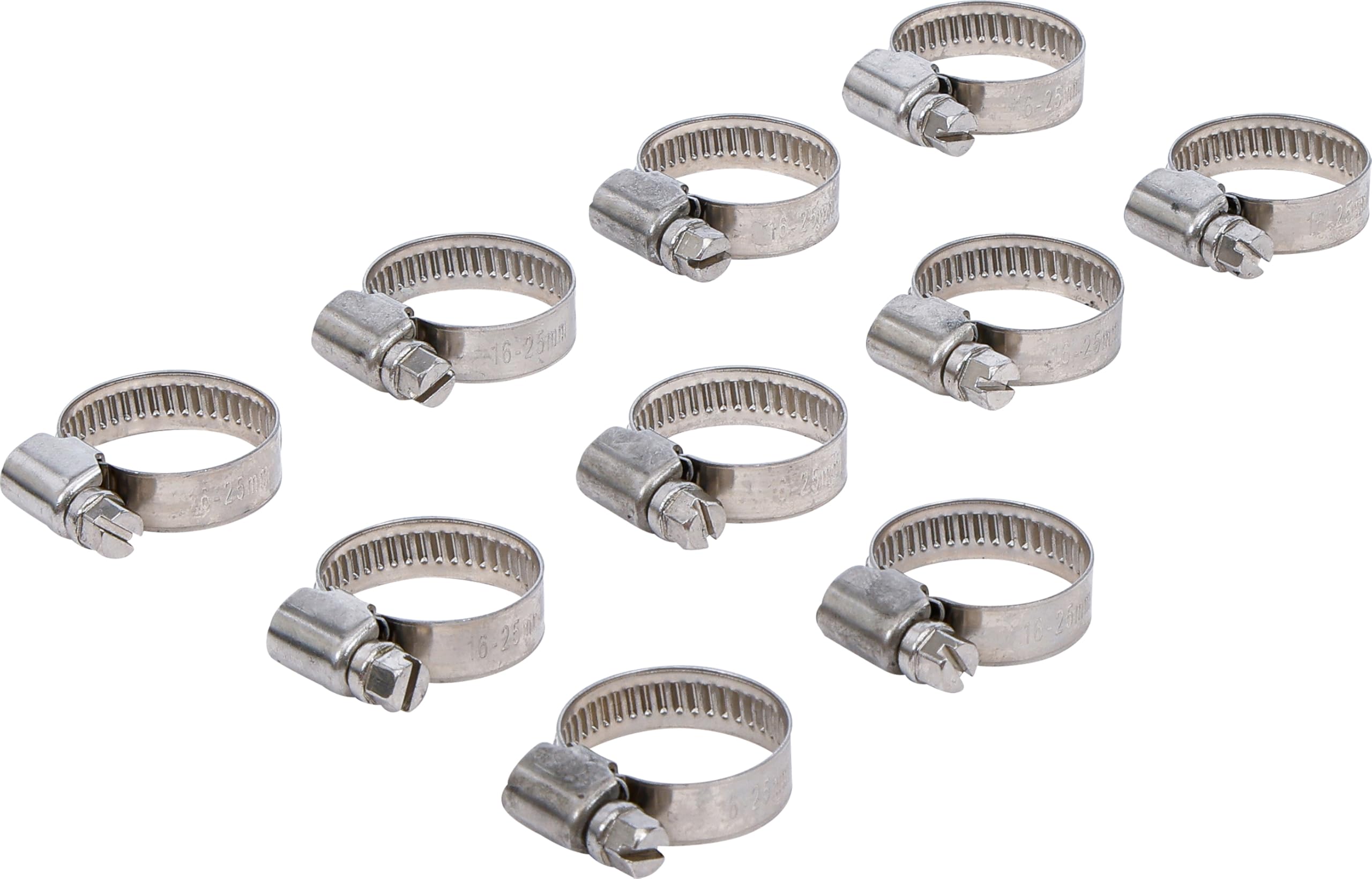 BGS 8095-16x25 | Hose Clamps | Stainless | 16 x 25 mm | 10 pcs.