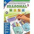 Amazon.com: Carson Dellosa Interactive Notebooks Seasonal, Grade 3 ...