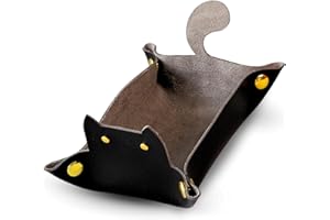 SAGE'S PORTAL Sage’s Portal Enchanted Cat Dice Tray, Portable Snap Assembly, DND Dice Tray for Dungeons and Dragons RPG Tabletop TTRPG (Black)