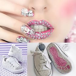 Dowarm 3200PCS Nail Art Rhinestones, Crystal Clear