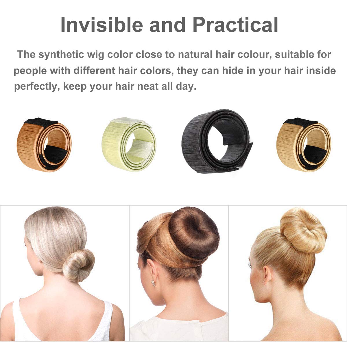 Magic Bun Makers, LHAAAYF Professional Hair Bun Maker-Donut Hair- Perfect Hair Bun Maker-Ballet Bun Maker-Easy Bun Hair Tool-Kids Ballerina Bun-Shaper Bun Hair Tool, Light Coffee: Beauty