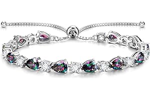 FANCIME Shine of Tears Birthstone Tennis bolo Bracelets Sterling Silver Tennis Bracelets Charm Fine Jewelry Birthday Gifts for Women Mom