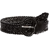 Women's 1 1/4" Inch Wide Hand Made Metallic Braided Woven Casual Belt