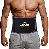 APEXUP Waist Trainer for Women Lower Belly Fat, Men Sweat Band, Stomach Wrap, Waist Trimmer with Removable Lumbar Support
